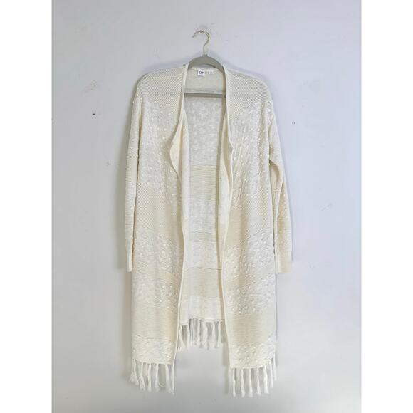GAP Womens Knit Open Front Long Cardigan Sweater Small Cottagecore Boho Fall - Picture 1 of 8